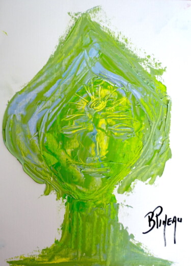Zeichnungen mit dem Titel "P104H33 Green Revol…" von Bernard Pineau, Original-Kunstwerk, Öl