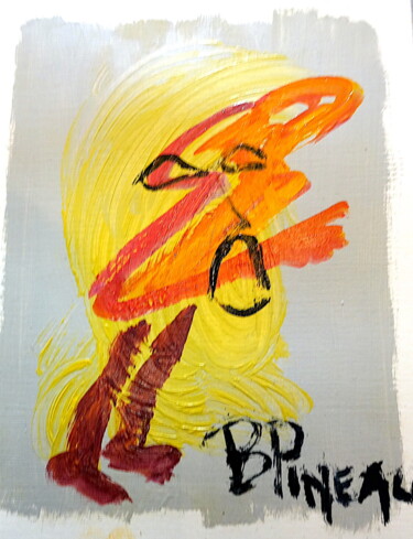 Рисунок под названием "P005H32 Gueulante" - Bernard Pineau, Подлинное произведение искусства, Масло