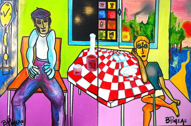 Peinture intitulée "D206P20 Evasion" par Bernard Pineau, Œuvre d'art originale, Huile