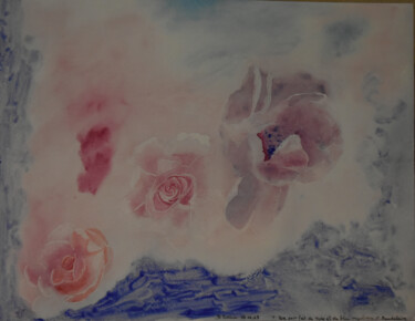 Peinture intitulée "Un soir fait de ros…" par Bernard Pothier, Œuvre d'art originale, Aquarelle