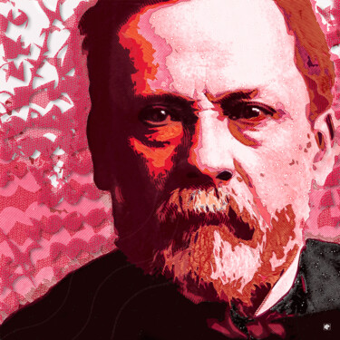Digitale Kunst getiteld "Louis Pasteur" door Bernard Pourchet, Origineel Kunstwerk, 2D Digital Work