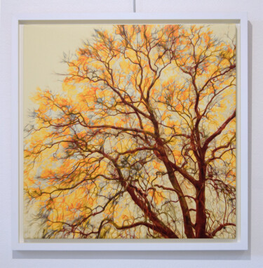 Arte digital titulada "Glacis Arbor Luteus" por Bernard Pourchet, Obra de arte original, Pintura Digital Montado en Bastidor…