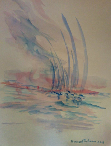 Peinture intitulée "marine" par Bernard Relecom, Œuvre d'art originale, Aquarelle