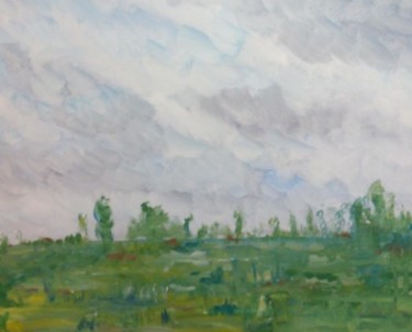 Peinture intitulée "paysage-flamand.jpeg" par Bernard Relecom, Œuvre d'art originale, Acrylique