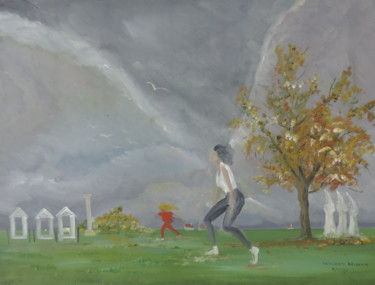 Peinture intitulée "danse en plaine fla…" par Bernard Relecom, Œuvre d'art originale, Huile