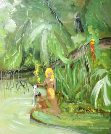Peinture intitulée "les dames de l' Oré…" par Bernard Relecom, Œuvre d'art originale, Huile