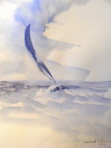 Peinture intitulée "coup de pinceau au…" par Bernard Relecom, Œuvre d'art originale, Aquarelle
