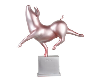 Sculpture titled "Pig pride" by Bernard Rives, Original Artwork, Resin