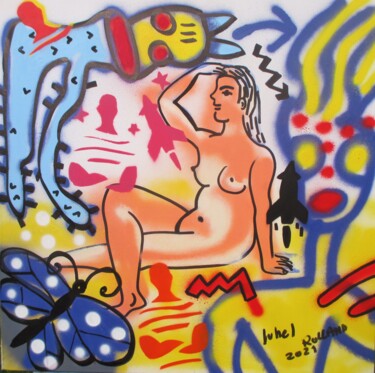 Pintura titulada "J'suis seule tu peu…" por Bernard Rolland, Obra de arte original, Acrílico Montado en Bastidor de camilla…