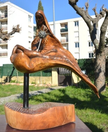 雕塑 标题为“Afrique Sub Sidéenne” 由Bernard Sabathé, 原创艺术品, 木