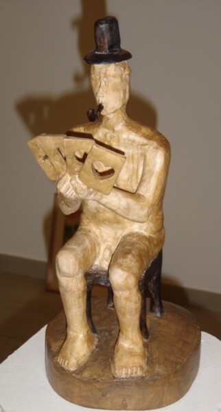 Skulptur mit dem Titel "Ceci n'est pas qu'u…" von Bernard Sabathé, Original-Kunstwerk, Holz