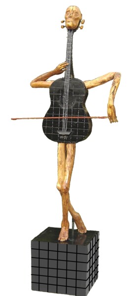 Скульптура под названием "Instrumentation" - Bernard Sabathé, Подлинное произведение искусства, Дерево