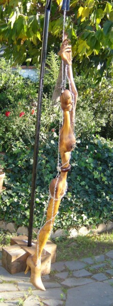 Skulptur mit dem Titel "Fatale beauté" von Bernard Sabathé, Original-Kunstwerk, Holz