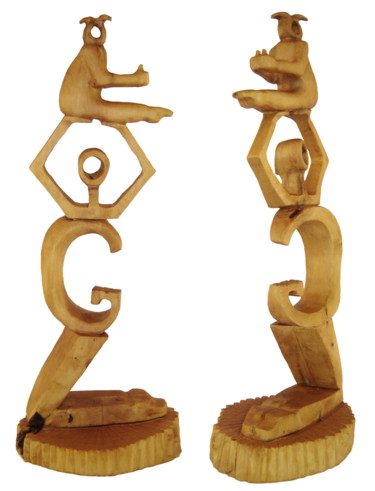 Sculpture titled "Teelgo" by Bernard Sabathé, Original Artwork, Wood