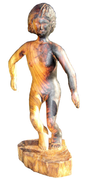 Скульптура под названием "Napalm" - Bernard Sabathé, Подлинное произведение искусства, Дерево