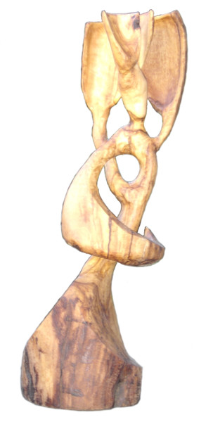 Sculpture titled "Pas de pas de danse" by Bernard Sabathé, Original Artwork, Wood