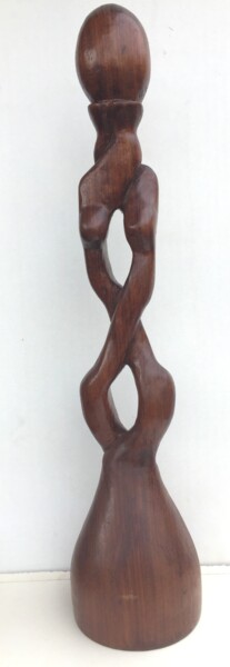 Escultura intitulada "Sexe poussant" por Bernard Sabathé, Obras de arte originais, Madeira