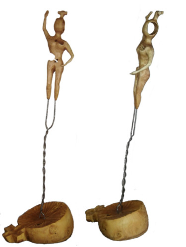 雕塑 标题为“Kfete” 由Bernard Sabathé, 原创艺术品, 木