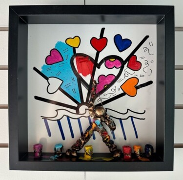 Painting titled "Britto 0723" by Bernard Saint-Maxent, Original Artwork, Acrylic Mounted on Cardboard