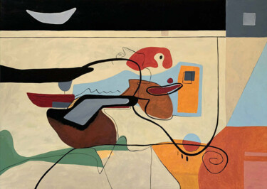 Malerei mit dem Titel "JOY AT HOME" von Bernard Simunovic, Original-Kunstwerk, Acryl
