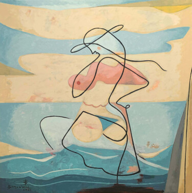 Malerei mit dem Titel "BLOWIN´ IN THE WIND" von Bernard Simunovic, Original-Kunstwerk, Acryl