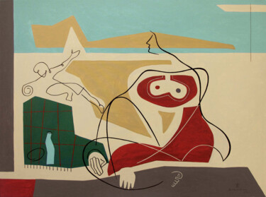 绘画 标题为“ONE DAY BY THE SEA” 由Bernard Simunovic, 原创艺术品, 丙烯