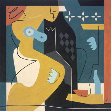Malerei mit dem Titel "QUEEN OF MY CASTLE" von Bernard Simunovic, Original-Kunstwerk, Acryl