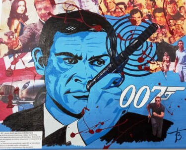 Peinture intitulée "Tableau pop art 007" par Bernard Xavier, Œuvre d'art originale, Acrylique