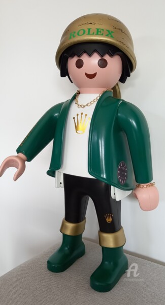 Sculpture titled "Sir Rolex by Pop" by Bernard Xavier, Original Artwork, Plastic