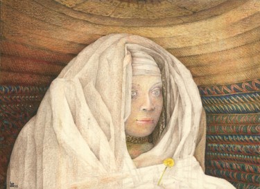 Dessin intitulée "La Mariée" par Bernard Zwegers, Œuvre d'art originale, Crayon