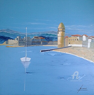 Картина под названием "Collioure" - Bernard Cahue, Подлинное произведение искусства, Масло