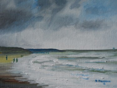 Peinture intitulée "peinture la marée m…" par Bernard Faucheux, Œuvre d'art originale, Huile