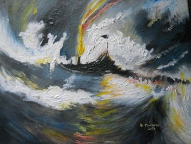 Peinture intitulée "peinture le vapeur…" par Bernard Faucheux, Œuvre d'art originale, Huile