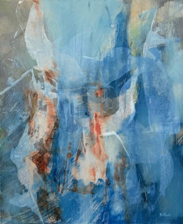 Pittura intitolato ""Impression"" da Bernard Forti, Opera d'arte originale, Acrilico Montato su Telaio per barella in legno