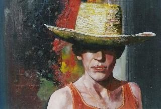 Peinture intitulée "Els au chapeau de p…" par Bernard Fosse, Œuvre d'art originale, Huile