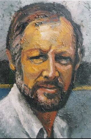 Peinture intitulée "autoportrait" par Bernard Fosse, Œuvre d'art originale, Huile