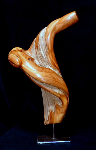 Скульптура под названием "Mouvement" - Bernard Geoffroy, Подлинное произведение искусства, Дерево