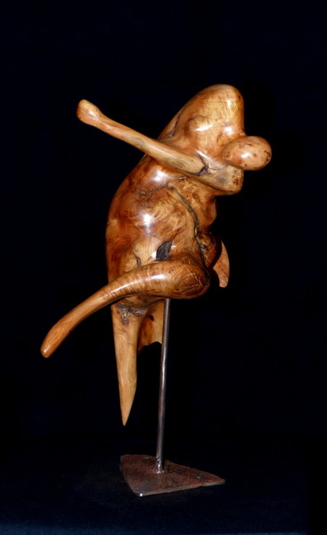 Sculpture intitulée "virevolte" par Bernard Geoffroy, Œuvre d'art originale, Bois