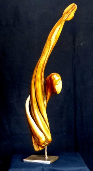 Sculpture titled "Crawl II" by Bernard Geoffroy, Original Artwork, Wood