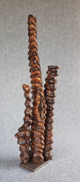 Скульптура под названием "part3" - Bernard Geoffroy, Подлинное произведение искусства, Дерево