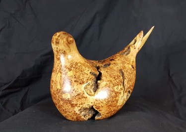 Sculpture titled "wouahseau" by Bernard Geoffroy, Original Artwork, Wood