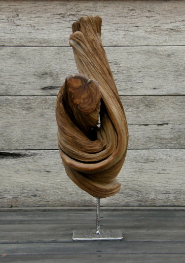 Sculpture titled "Volute" by Bernard Geoffroy, Original Artwork, Wood