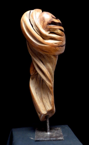 Sculptuur getiteld "Eumène" door Bernard Geoffroy, Origineel Kunstwerk, Hout