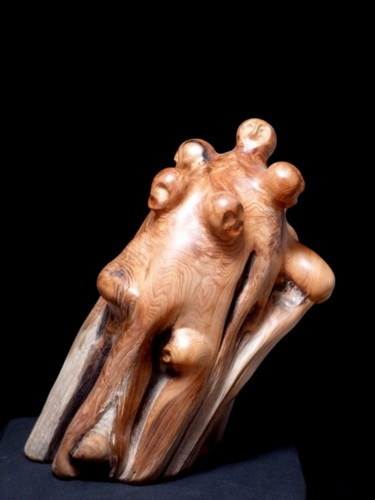 Sculpture intitulée "Syndicat" par Bernard Geoffroy, Œuvre d'art originale, Bois