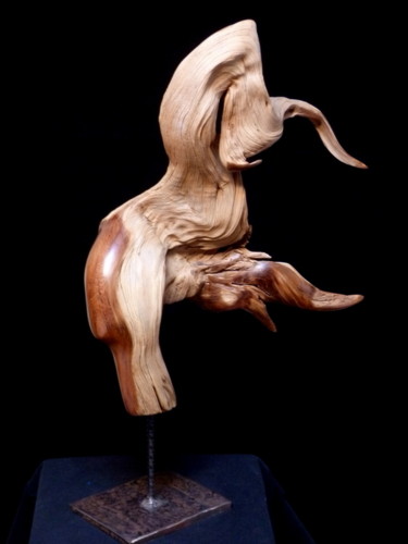 Sculpture titled "Chignon" by Bernard Geoffroy, Original Artwork, Wood
