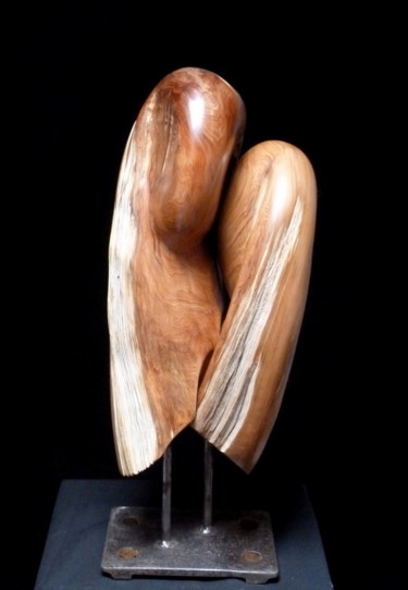 Sculpture intitulée "Etreinte" par Bernard Geoffroy, Œuvre d'art originale, Bois