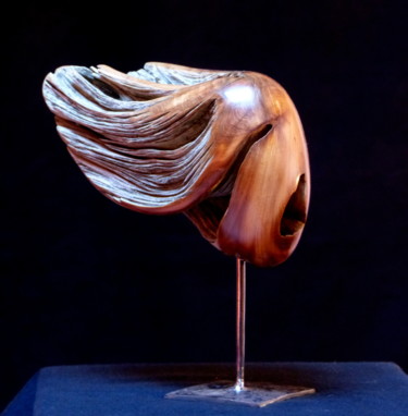 Escultura intitulada "Scylla" por Bernard Geoffroy, Obras de arte originais, Madeira