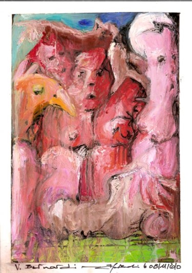 Peinture intitulée "ON EST TOUS CHOQUE…" par Virgile Bernardi, Œuvre d'art originale, Huile
