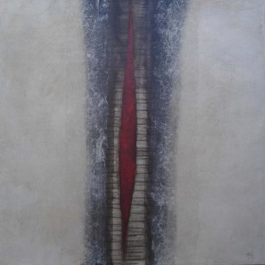 Peinture intitulée "Rouge Temps (série)" par Bernard-Michel Leclerc, Œuvre d'art originale