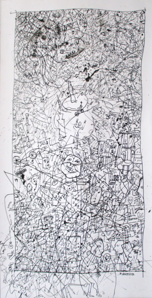 Zeichnungen mit dem Titel "Lima La Horrible III" von Bernardo Barreto, Original-Kunstwerk